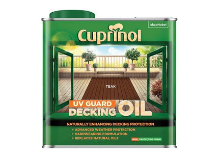 Cuprinol UV Guard Decking Oil Teak 2.5 litre Cuprinol - RockBottom Northampton