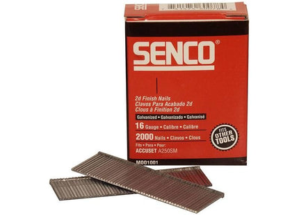 Senco Straight Brad Nails Galvanised 16G x 32mm (Pack 2000) Senco - RockBottom Nothampton