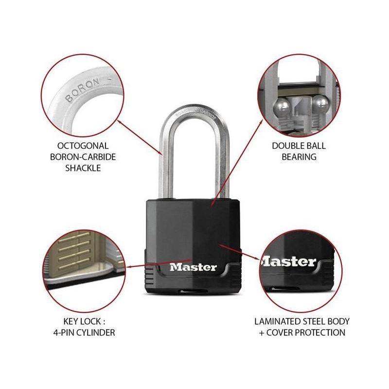 Master Lock Excell™ Weather Tough 51mm Padlock 5-Pin - 51mm Shackle Master Lock - RockBottom Northampton