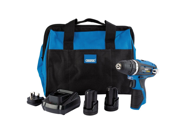 Draper Storm Force 10.8V Power Interchange Rotary Kit, 2 x 1.5Ah Batteries, 1 x Draper - Town Tools