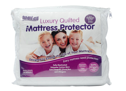 DreamEasy Quilted Mattress Protector Double