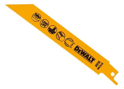 Dewalt Power Tools Bi-Metal Reciprocating Blade for Metal Cordless 152mm x 18 TPI (Pack 5) DeWALT Power Tools - RockBottom Northampton