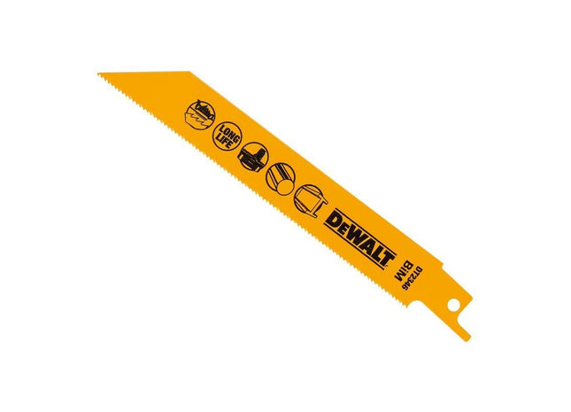 Dewalt Power Tools Bi-Metal Reciprocating Blade for Metal Cordless 152mm x 18 TPI (Pack 5) DeWALT Power Tools - RockBottom Northampton
