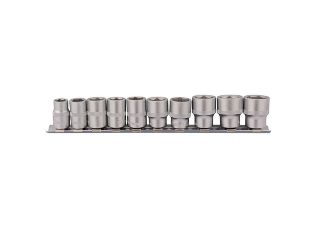 Draper Socket Set on Metal Rail, 3/8" Sq. Dr. (10 Piece) 16400 Draper - Town Tools 