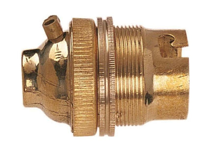 Dencon BC Brass 1/2in Unswitched Lamp Holder Dencon - RockBottom Northampton