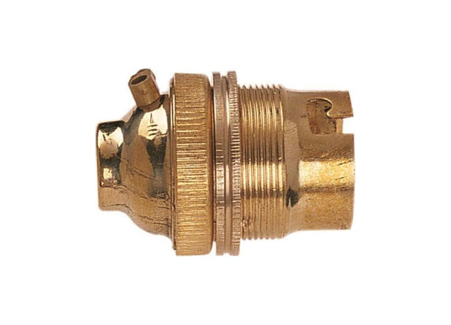 Dencon BC Brass 1/2in Unswitched Lamp Holder Dencon - RockBottom Northampton