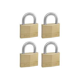 Master Lock Solid Brass 50mm Padlock 5-Pin - Keyed Alike x 4 Master Lock - RockBottom Northampton