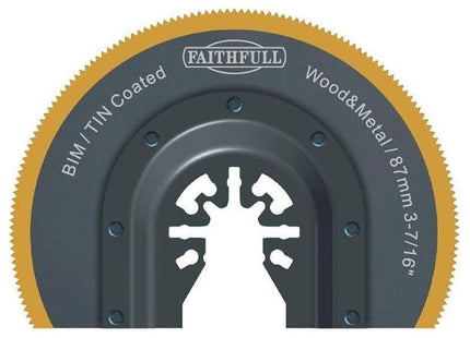 Faithfull Multi-Functional Tool Bi-Metal Radial Saw TiN Coated Blade 87mm Faithfull - RockBottom Northampton