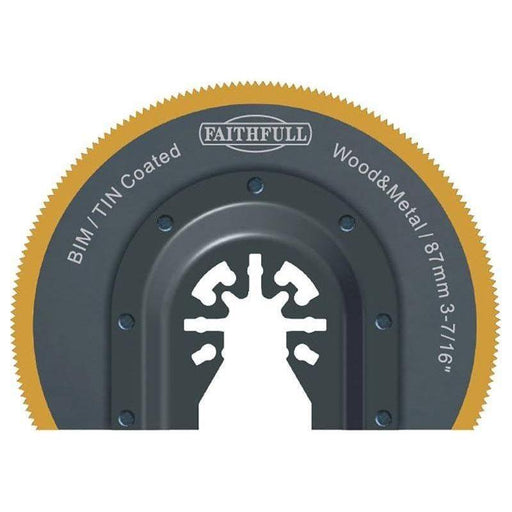 Faithfull Multi-Functional Tool Bi-Metal Radial Saw TiN Coated Blade 87mm Faithfull - RockBottom Northampton