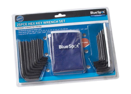 Bluespot Tools Metric & Imperial Hexagon Key Pouch Set, 25 Piece BlueSpot Tools - RockBottom Northampton