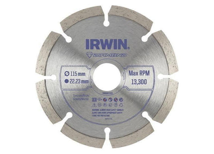 Irwin® Segmented Diamond Blade 115 x 22.23mm IRWIN® - RockBottom Northampton