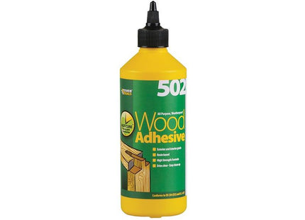 Everbuild Sika 502 All Purpose Weatherproof Wood Adhesive 500ml Everbuild Sika - RockBottom Northamptin