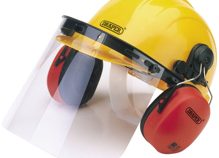 Draper Safety Helmet with Ear Muffs and Visor 69933 Draper - Town Tools 