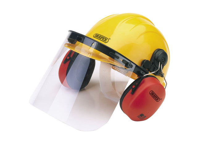 Draper Safety Helmet with Ear Muffs and Visor 69933 Draper - Town Tools 
