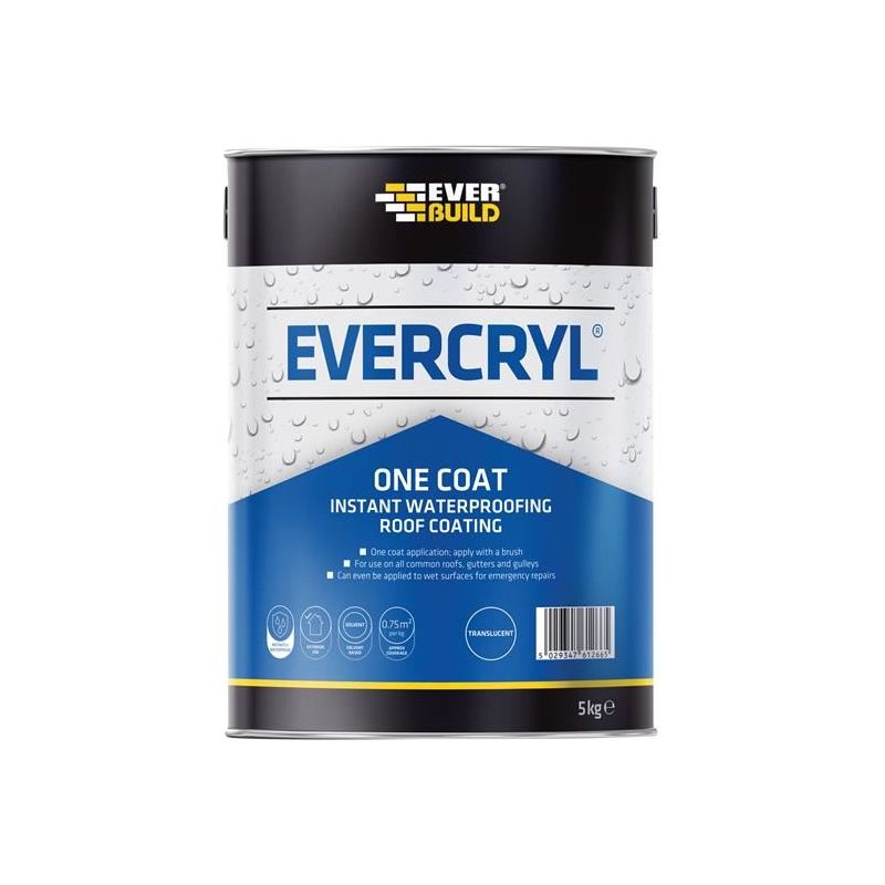 Everbuild Sika EVERCRYL® One Coat Clear 5kg Everbuild Sika - RockBottom Northamptin