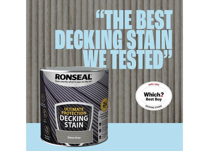 Ronseal Ultimate Protection Decking Stain Stone Grey 2.5 litre Ronseal - RockBottom Nothampton