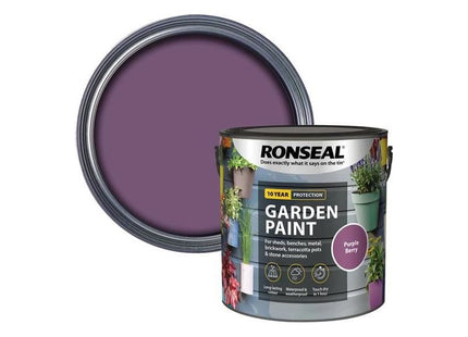Ronseal Garden Paint Purple Berry 2.5 litre Ronseal - RockBottom Nothampton
