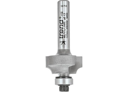 Trend 46/11 x 1/4 TCT Bearing Guided Ovolo & Round Over 3.2mm Radius Trend - RockBottom Northampton