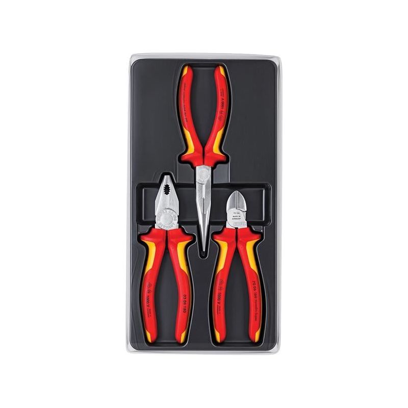 Knipex Elektro VDE Pliers Set, 3 Piece Knipex - RockBottom Northampton