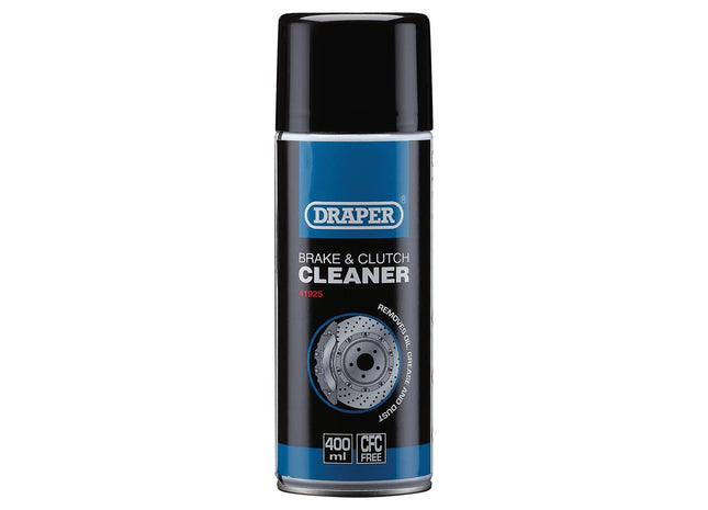 Draper Brake and Clutch Cleaner Spray, 400ml 41925 Draper - Town Tools 
