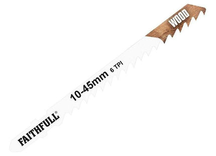 Faithfull Wood Jigsaw Blades Pack of 5 T101D Faithfull - RockBottom Northampton