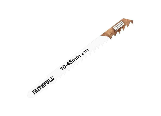 Faithfull Wood Jigsaw Blades Pack of 5 T101D Faithfull - RockBottom Northampton