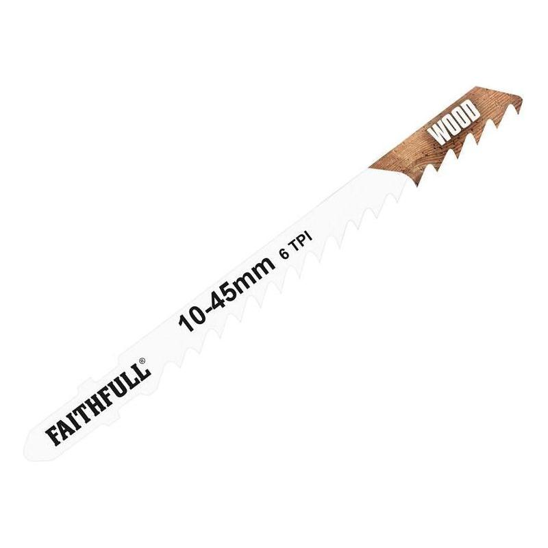Faithfull Wood Jigsaw Blades Pack of 5 T101D Faithfull - RockBottom Northampton