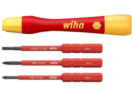 Wiha PicoFinish® slimVario® electric Fine Screwdriver Set, 4 Piece Wiha - RockBottom Northampton