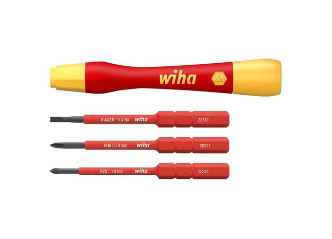 Wiha PicoFinish® slimVario® electric Fine Screwdriver Set, 4 Piece Wiha - RockBottom Northampton