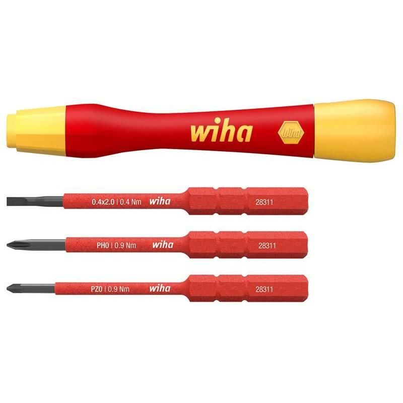 Wiha PicoFinish® slimVario® electric Fine Screwdriver Set, 4 Piece Wiha - RockBottom Northampton