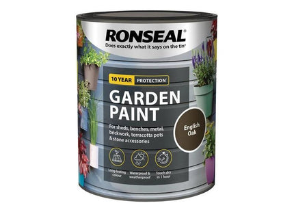 Ronseal Garden Paint English Oak 750ml Ronseal - RockBottom Nothampton