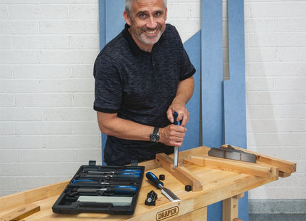 Draper Soft Grip Wood Chisel Kit, 140mm (8 Piece) 88605 Draper - Town Tools 