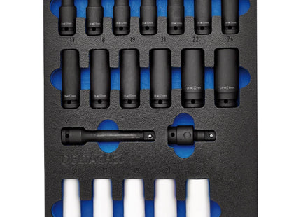 Draper Bunker Impact Socket Set in EVA Foam Inlay, 1/2" (20 Piece) Draper - Town Tools