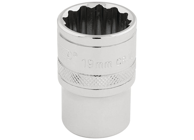Draper HI-TORQ 12 Point Socket, 1/2" Sq. Dr., 19mm 33231 Draper - Town Tools 