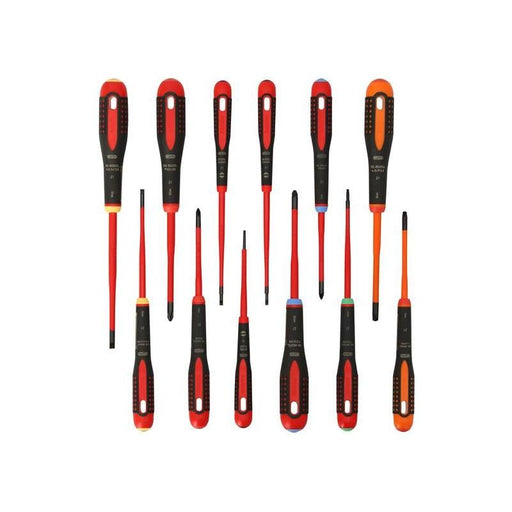 Bahco BE-9878SL ERGO™ Slim VDE Insulated Screwdriver Set, 12 Piece Bahco - RockBottom Northampton