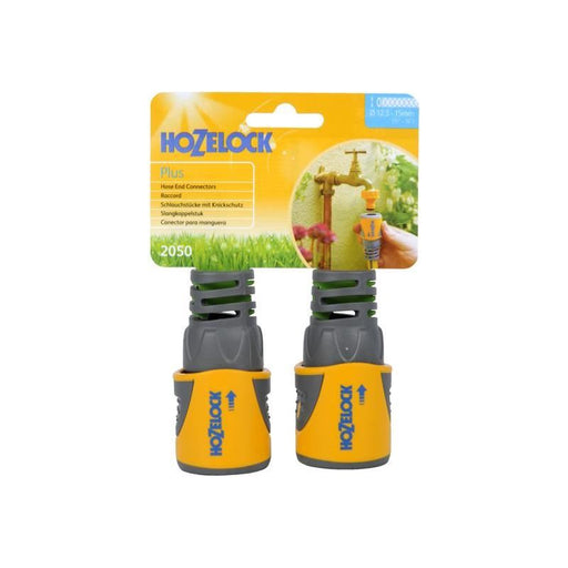 Hozelock 2050 Hose End Connector Plus for Ø12.5-15mm (1/2-5/8in) Hose (Twin Pack) Hozelock - RockBottom Northampton