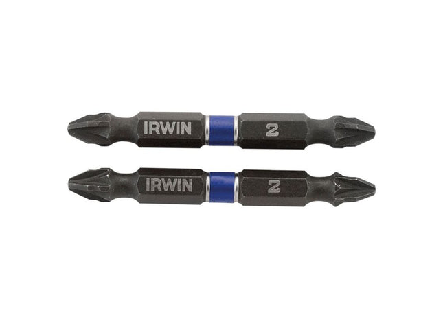 Irwin® Impact Double-Ended Screwdriver Bits Pozi PZ2 60mm (Pack 10) IRWIN® - RockBottom Northampton