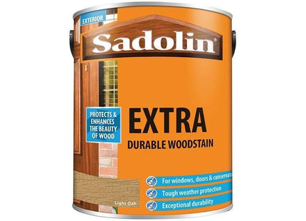Sadolin Extra Durable Woodstain Light Oak 5 litre Sadolin - RockBottom Nothampton