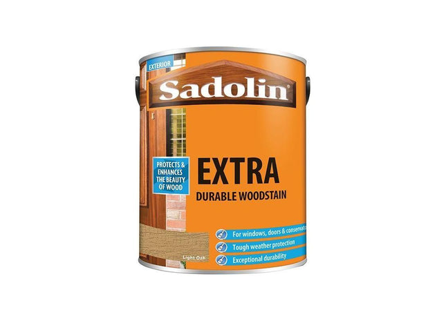 Sadolin Extra Durable Woodstain Light Oak 5 litre Sadolin - RockBottom Nothampton