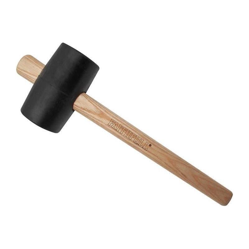 Faithfull FSC Black Rubber Mallet 16oz Faithfull - RockBottom Northampton