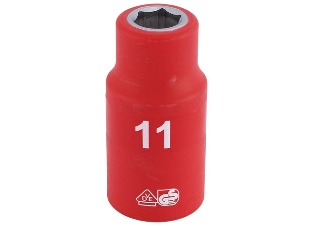 Draper Fully Insulated VDE Socket, 1/2" Sq. Dr., 11mm 31784 Draper - Town Tools 