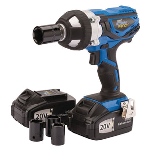 Draper Storm Force 20V Cordless Impact Wrench, 1/2" Sq. Dr., 400Nm, 2 x 3.0Ah Ba Draper - Town Tools 