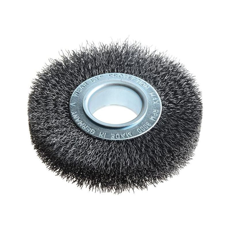 Lessmann Wheel Brush D100mm x W20-22 x 30 Bore Steel Wire 0.30 + Adaptors Set 1 Lessmann - RockBottom Northampton