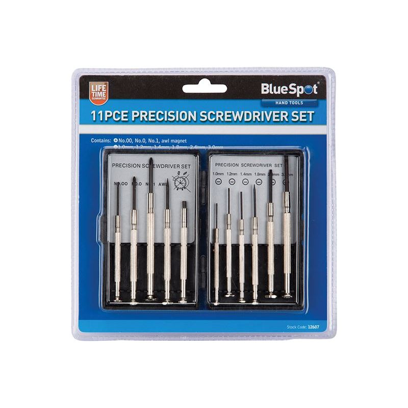 Bluespot Tools Precision Screwdriver Set, 11 Piece BlueSpot Tools - RockBottom Northampton