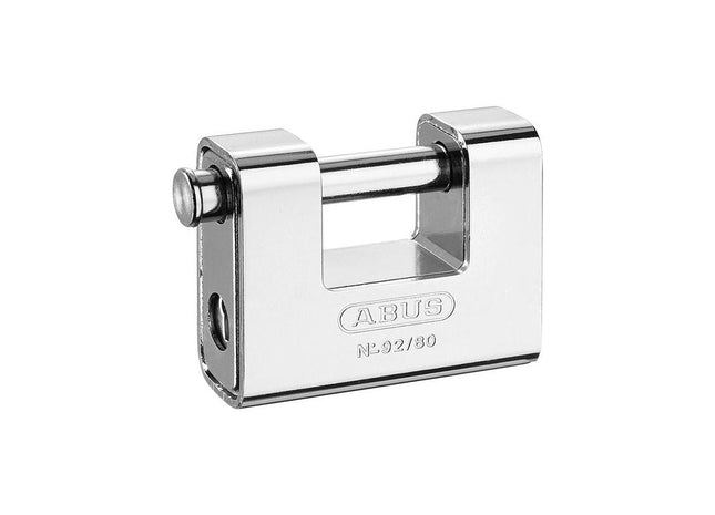 Abus Mechanical 92/80mm Monoblock Brass Body Shutter Padlock Carded ABUS Mechanical - RockBottom Northampton 
