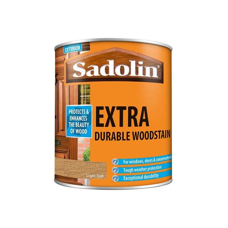 Sadolin Extra Durable Woodstain Light Oak 1 litre Sadolin - RockBottom Nothampton