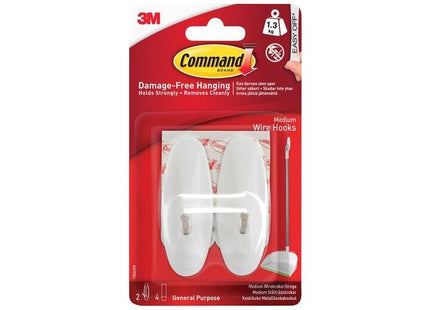 Command™ Medium Wire Hooks (Pack 2) Command™ - RockBottom Northampton