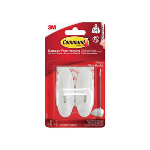 Command™ Medium Wire Hooks (Pack 2) Command™ - RockBottom Northampton