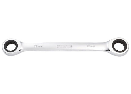 Draper Draper HI-TORQ Metric Double Ratchet Ring Spanner, 17 x 19mm Draper - Town Tools