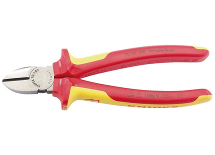 Draper Knipex 70 08 180UKSBE VDE Fully Insulated Diagonal Side Cutters, 180mm Draper - Town Tools 